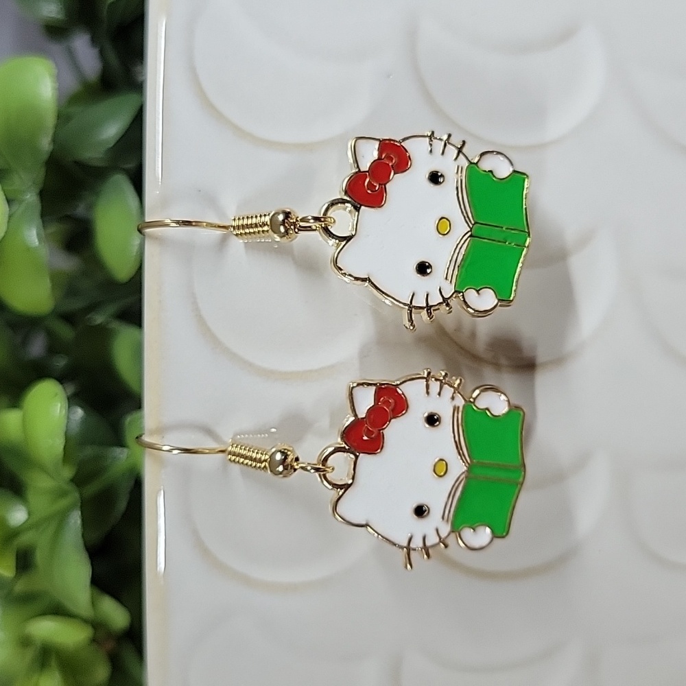 🔥LAST PAIR🔥 Hello Kitty Bookworm Drop Earrings